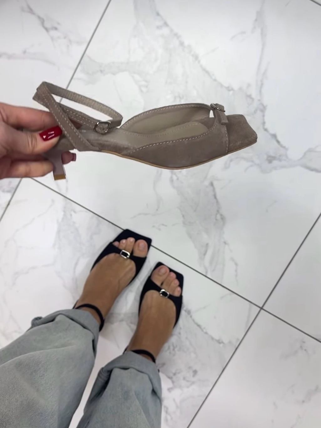 Olli Shoes Italy Genuine Suede Sandals Eu 38 / Us 8 Beige